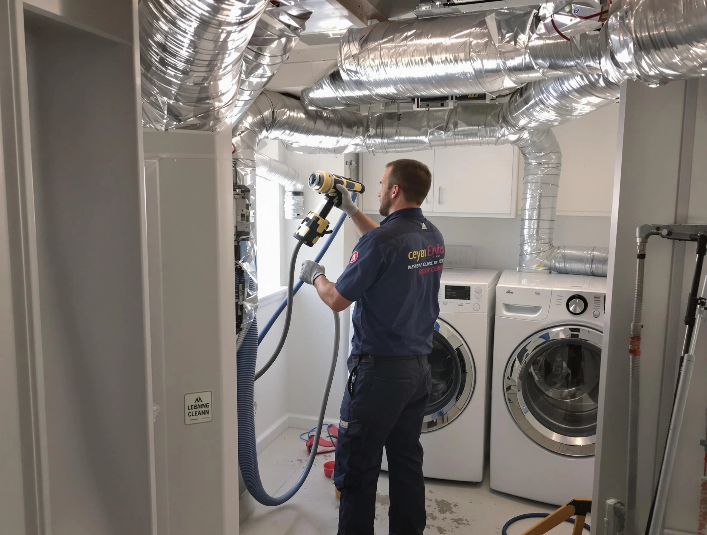 Loveland Dryer Vent Cleaning specialist using advanced equipment for thorough duct cleaning in Loveland