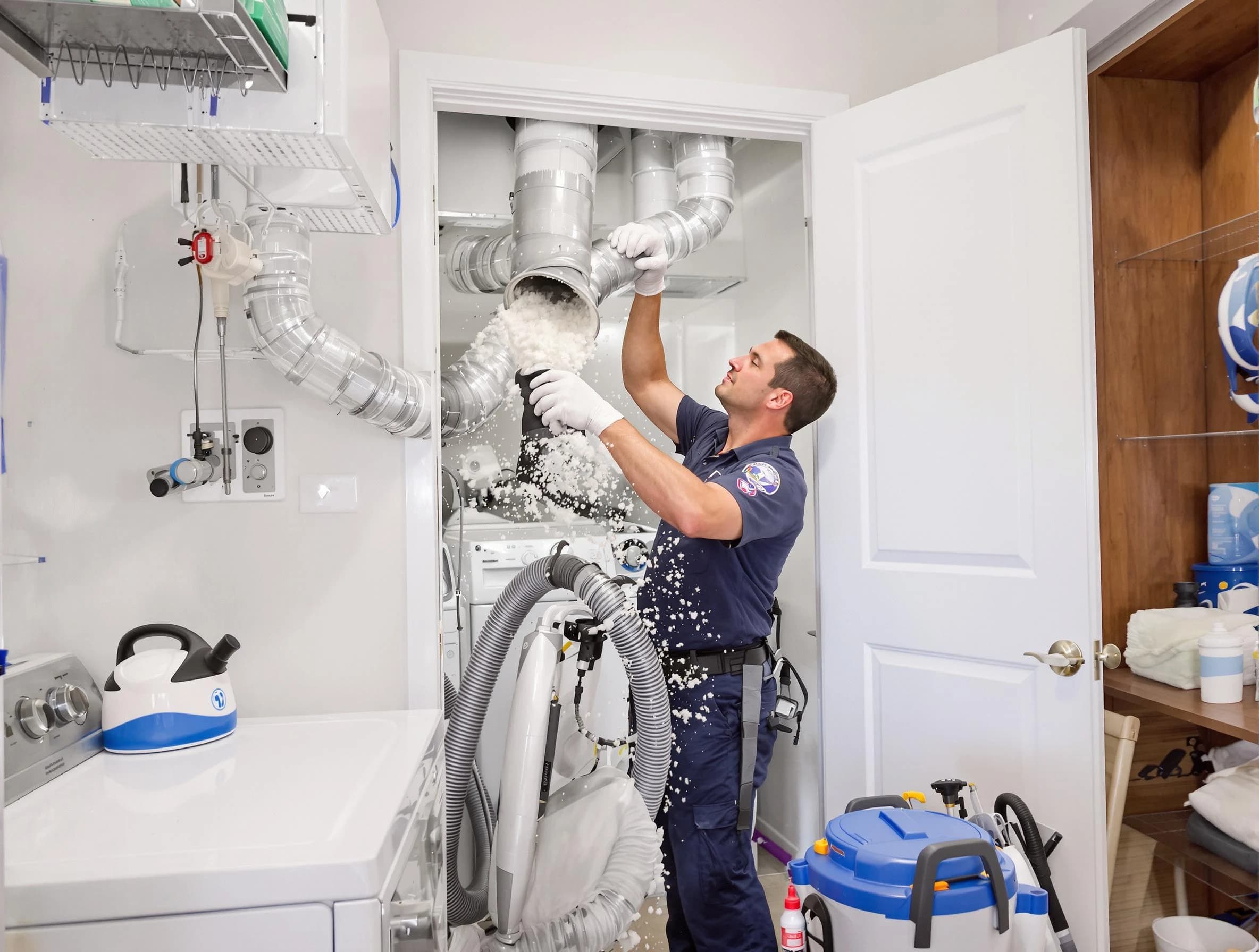 Loveland Dryer Vent Cleaning technician delivering thorough residential dryer vent cleaning service in Loveland